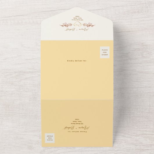 Boho Spring Wedding All In One Einladung (Außenbereich)