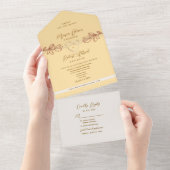 Boho Spring Wedding All In One Einladung (Abreißen)