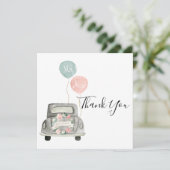 Boho Spring Wedding Danke Cards Einladung (Stehend Vorderseite)