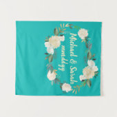 Boho Spring Wedding Empfang Foto Stand Hintergrund Wandteppich (Vorderseite (Horizontal))