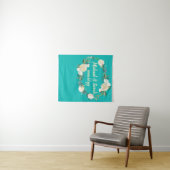 Boho Spring Wedding Empfang Foto Stand Hintergrund Wandteppich (Beispiel (Horizontal))