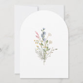 Boho Spring Wildblume Arch Garden Hochzeit Einladung (Rückseite)