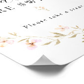 Boho Spring Wildblume Babies sind süße Zeichen Poster (Ecke)