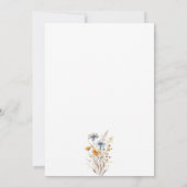 Boho Spring Wildblume | Botanische Hochzeit Einladung (Rückseite)