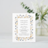 Boho Spring Wildblume | Botanisches Hochzeitsprogr (Stehend Vorderseite)
