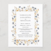 Boho Spring Wildblume | Botanisches Hochzeitsprogr (Vorderseite)