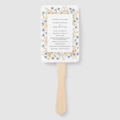 Boho Spring Wildblume | Botanisches Hochzeitsprogr Fächer (Vorderseite)