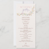 Boho Spring Wildblume Messe Hochzeitsprogramm (Rückseite)