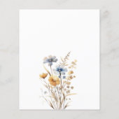Boho Spring Wildblume WEDING DINNER MENU (Rückseite)