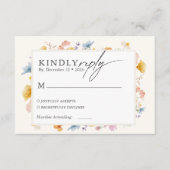 Boho Spring Wildblumen Botanischer Garten Begleitkarte (Vorderseite)