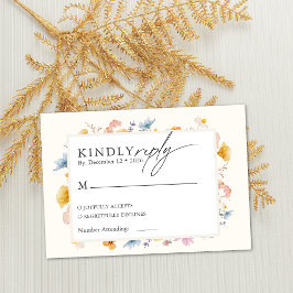 Boho Spring Wildblumen Botanischer Garten Begleitkarte