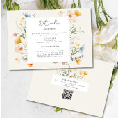 Boho Spring Wildblumen Botanischer Garten Hochzeit Begleitkarte