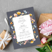 Boho Spring Wildblumen Botanischer Garten Hochzeit Einladung