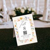 Boho Spring Wildblumen Botanischer Garten Hochzeit Tischnummer