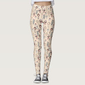 Boho Stamm Ethnic Colorful Vibranful Feathers Leggings (Vorderseite)