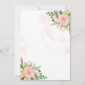 Boho Stamm Floral Kuh Skull Hochzeit Save The Date (Rückseite)