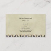 Boho Stamm Kuh Skull mit stilvollem Blumendesign Visitenkarte (Rückseite)