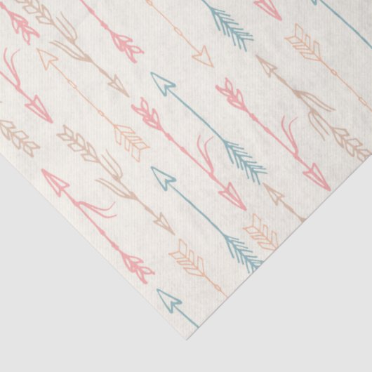 Boho Stamm Pastel Arrow Gender Neutral Seidenpapier (Detail)