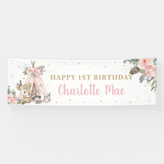 Boho-Stamm: willkommener Hintergrund Verbot von Wa Banner (Horizontal)