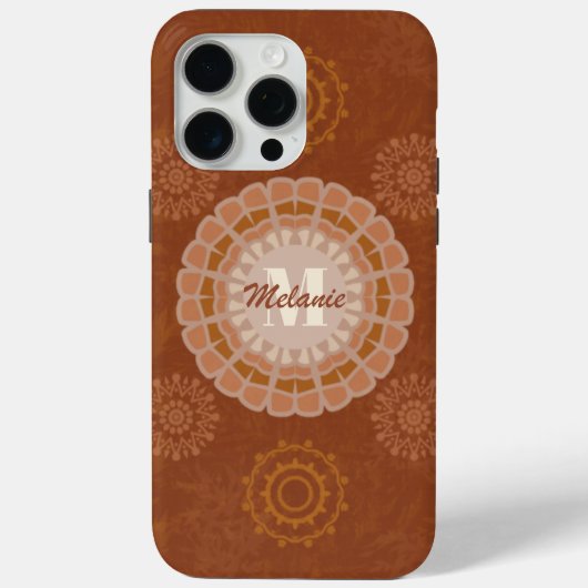Boho Stammee-Mandalas Rustikale Erdtöne Variation  Case-Mate iPhone Hülle (Rückseite)