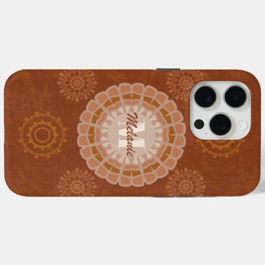 Boho Stammee-Mandalas Rustikale Erdtöne Variation  Case-Mate iPhone Hülle (Rückseite (Horizontal))