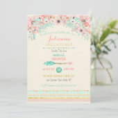 Boho Stammes- Einladung (Stehend Vorderseite)