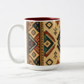 Boho-Stammes-Geometrisches Muster Kaffeetasse | Ru (Links)
