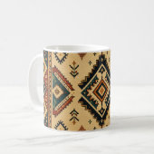 Boho-Stammes-Geometrisches Muster Kaffeetasse | Ru (Vorderseite Links)