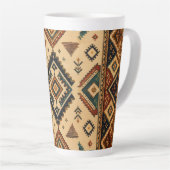 Boho-Stammes-Geometrisches Muster Kaffeetasse | Ru Milchtasse (Rechte Ecke)