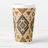 Boho-Stammes-Geometrisches Muster Kaffeetasse | Ru Milchtasse (Vorderseite)