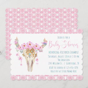 Boho-Stammes-Wasserfarben-Baby-Shower-Einladungen Einladung