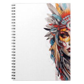 Boho-Stammes-Wasserfarben-Frauen-Notizbuch Notizblock