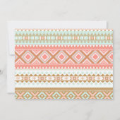 Boho Stammes- wildes 1. Geburtstags-Foto Mädchens Einladung (Rückseite)