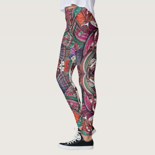 Boho Stammesgöttin Ethnisch Inspirierte Leggings (Links)