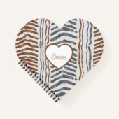 Boho-Stammesherz Spiralblock Notizblock (Vorderseite)