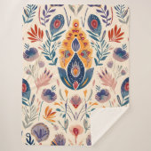 Boho Stammesmuster Sherpadecke (Vorderseite)