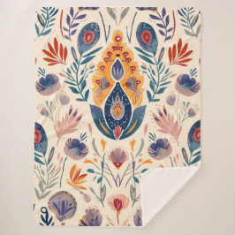 Boho Stammesmuster Sherpadecke