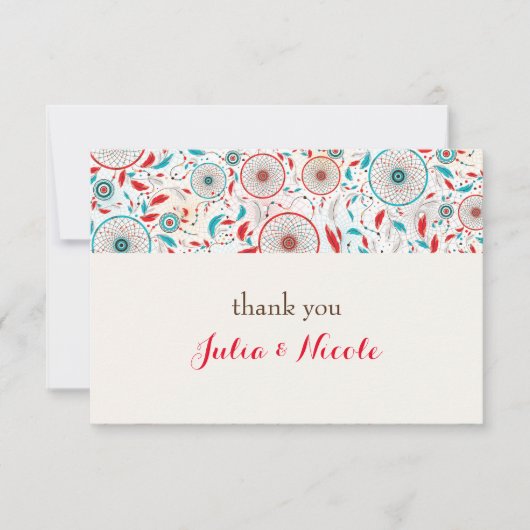 Boho-Stammfeder-Traumfänger-Hochzeit (Vorderseite)