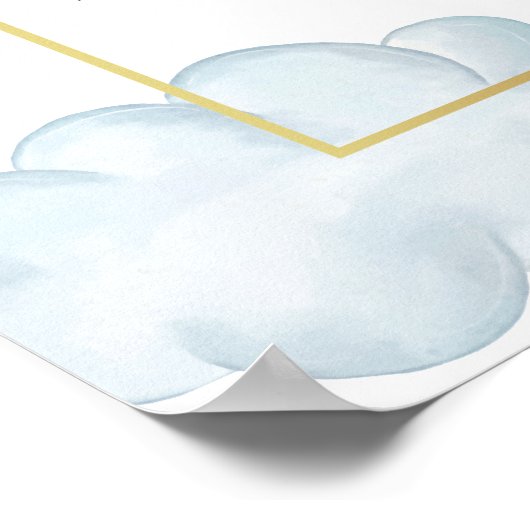 Boho Star Cloud Arch Boy Baby Dusche Willkommen Poster (Ecke)
