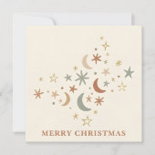 Boho Star Cluster Christmas Feiertagskarte (Vorderseite)