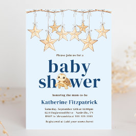 Boho Stars Baby Sea Turtle Nautical Baby Dusche Einladung