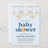 Boho Stars Baby Sea Turtle Nautical Baby Dusche Einladung (Vorderseite)