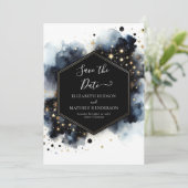 Boho Stars Celestial Wedding Save The Date (Stehend Vorderseite)