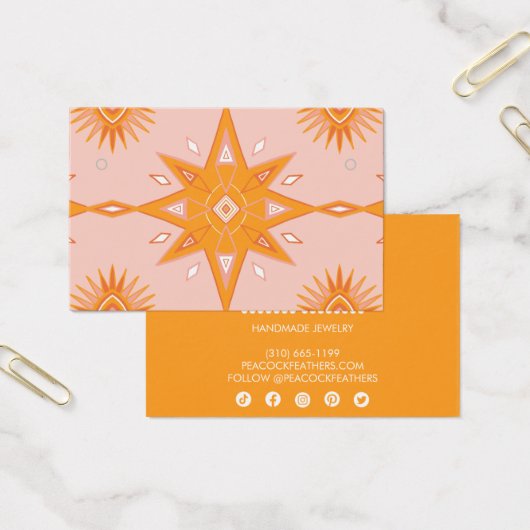 Boho Stars Earring Necklace Juwelier Display Card (Büro)