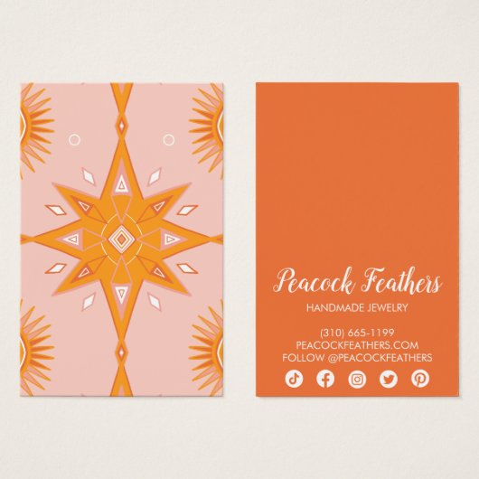 Boho Stars Earring Necklace Juwelier Display Card (Vorne & Hinten)