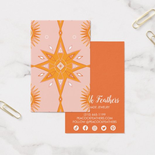 Boho Stars Earring Necklace Juwelier Display Card (Büro)