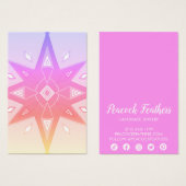 Boho Stars Earring Necklace Juwelier Display Card (Vorne & Hinten)