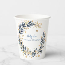 Boho Stars Greenery-Papierbecher