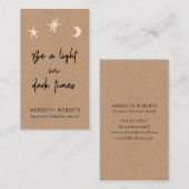 Boho Stars Moon Motivierend Quote Kraft Visitenkarte (Vorne/Hinten)