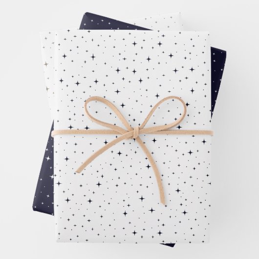 boho Stars Weihnachten und Feiern Design Geschenkpapier Set (Beispiel)